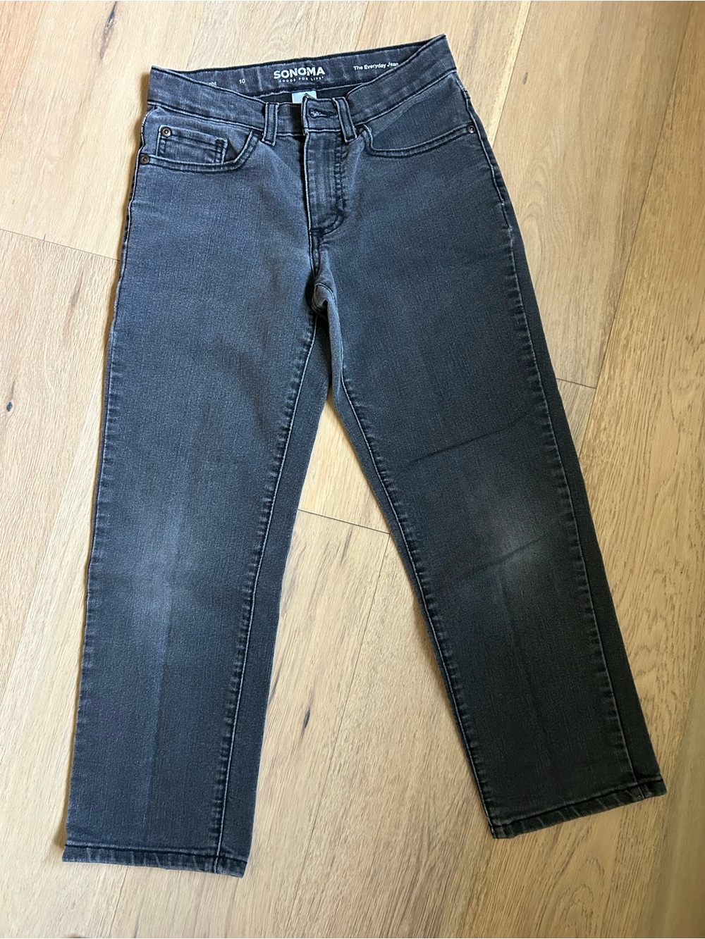 Sonoma Boy’s Washed Black Slim Straight Jeans